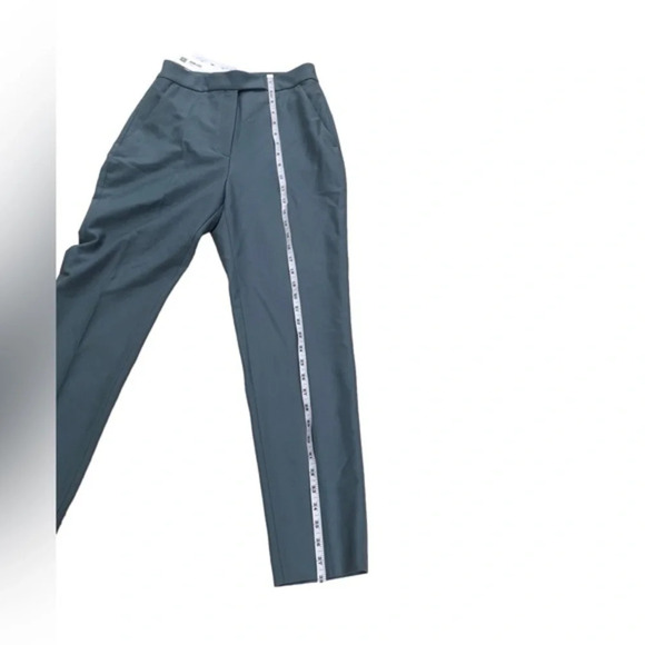 Zara Stretch High Rise Straight Leg Trouser Pants Gray Small - Picture 5 of 14